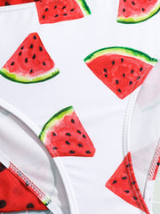 Girl's Watermelon Swimsuit 3pcs Bikini Set & Skirt