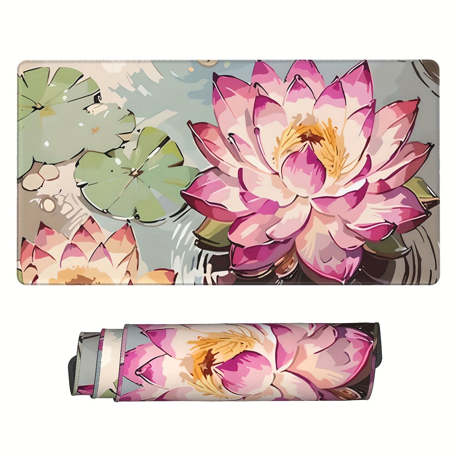 Lotus Flower Large Gaming Mouse Pad 80x40cm Computer HD Keyboard Pad