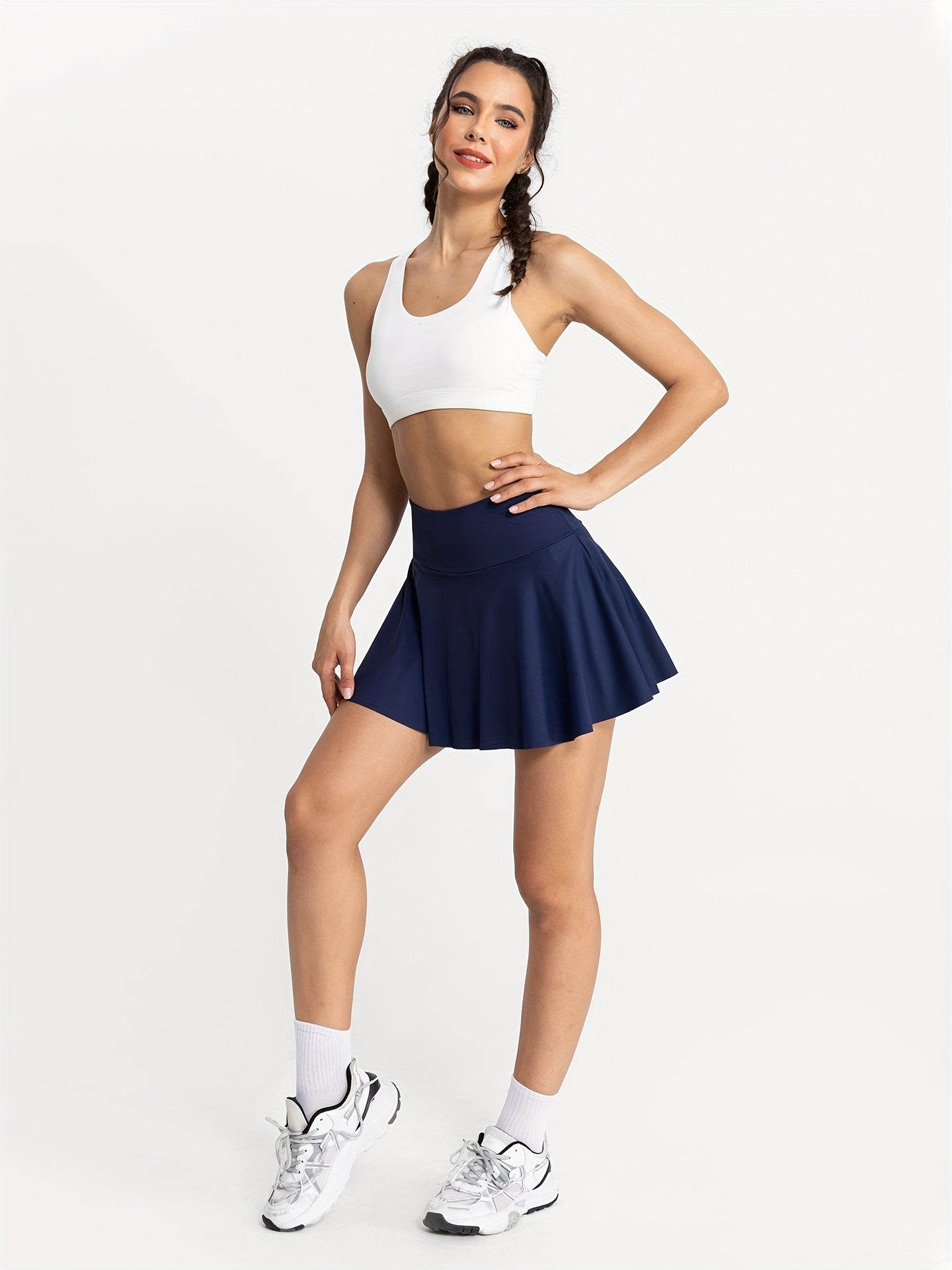 High Waist Workout Skorts with Pockets for Women
