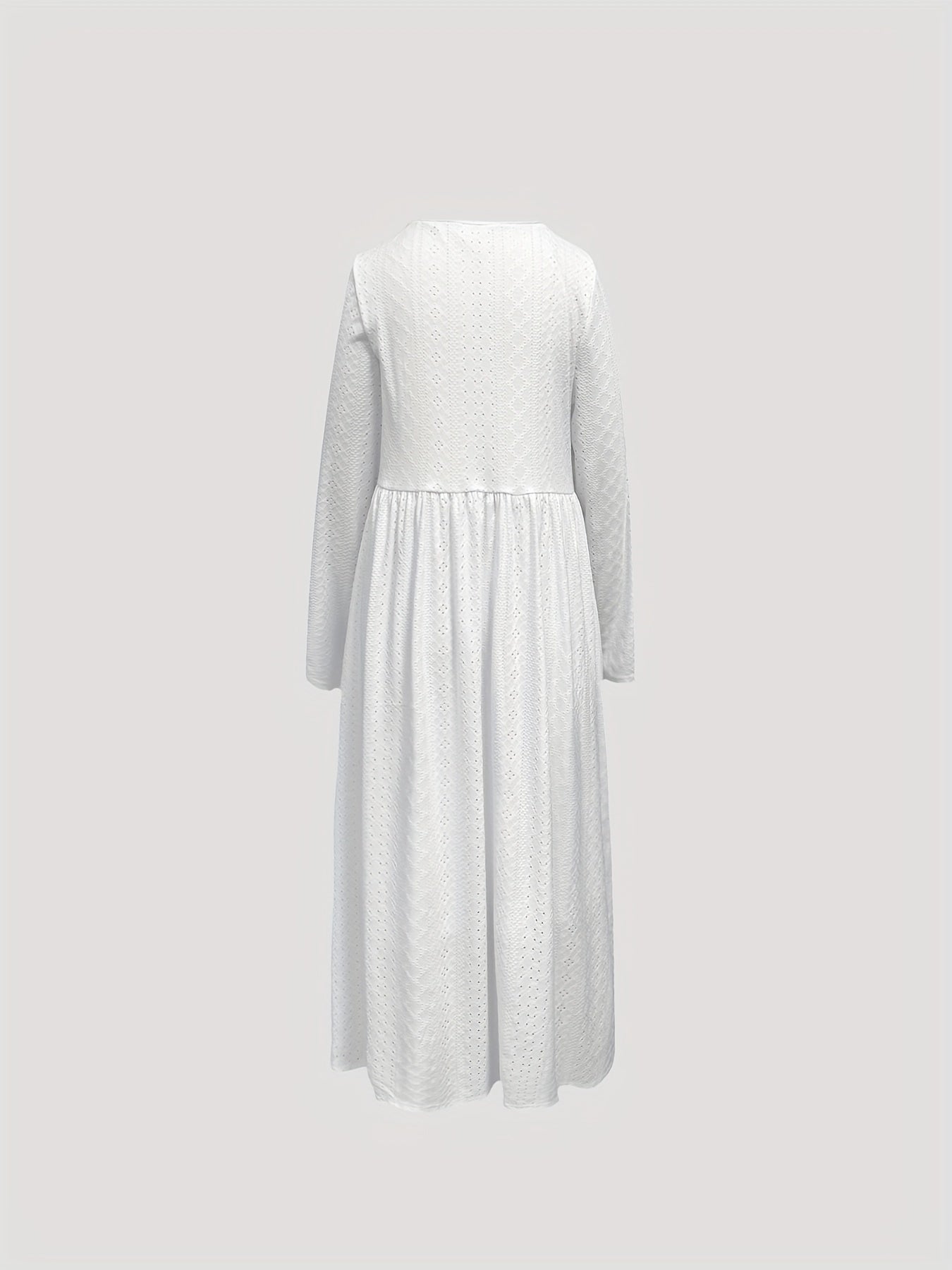 Women's Eyelet Embroidery Maxi Dress