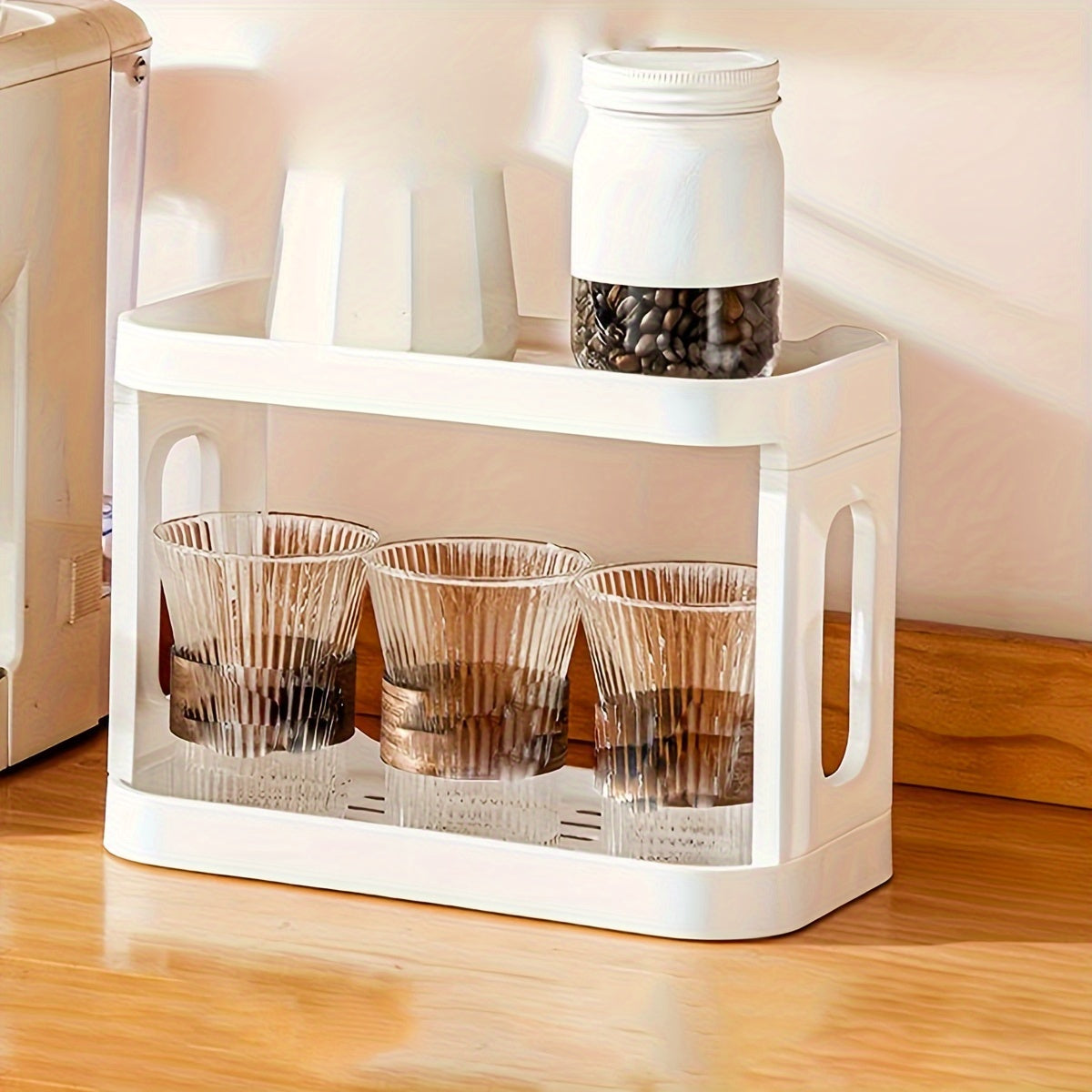 2-Tier Desktop Shelf Organizer for Office Supplies & Cosmetics