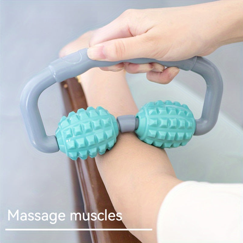 2 Wheels Yoga Roller Fitness Massage Ring for Muscle Relaxation