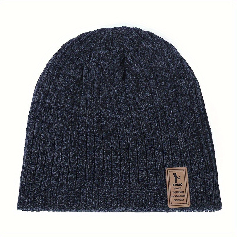 Winter Velvet Beanie Hat Knitted Hat Outdoor Cycling Coldproof Beanie Hat
