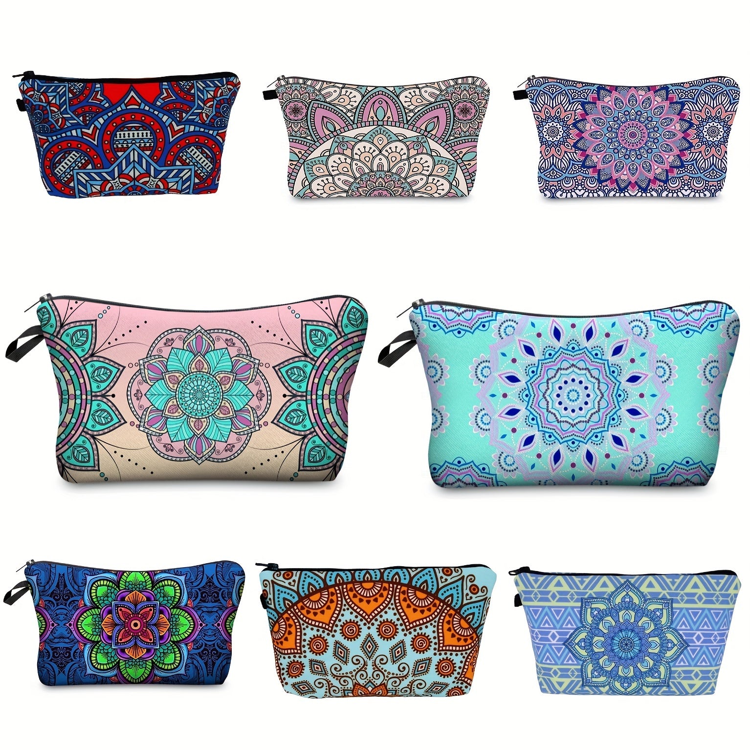 Waterproof Makeup Bag for Women Portable Cosmetic Organizer with Zipper Clutch