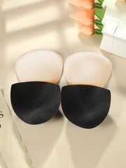 2 Pairs Plus Size Basic Bra Pads Inserts Women's Plus Breathable Removable