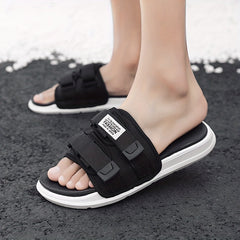 Men's Platform Slides Unisex Open Toe Slippers