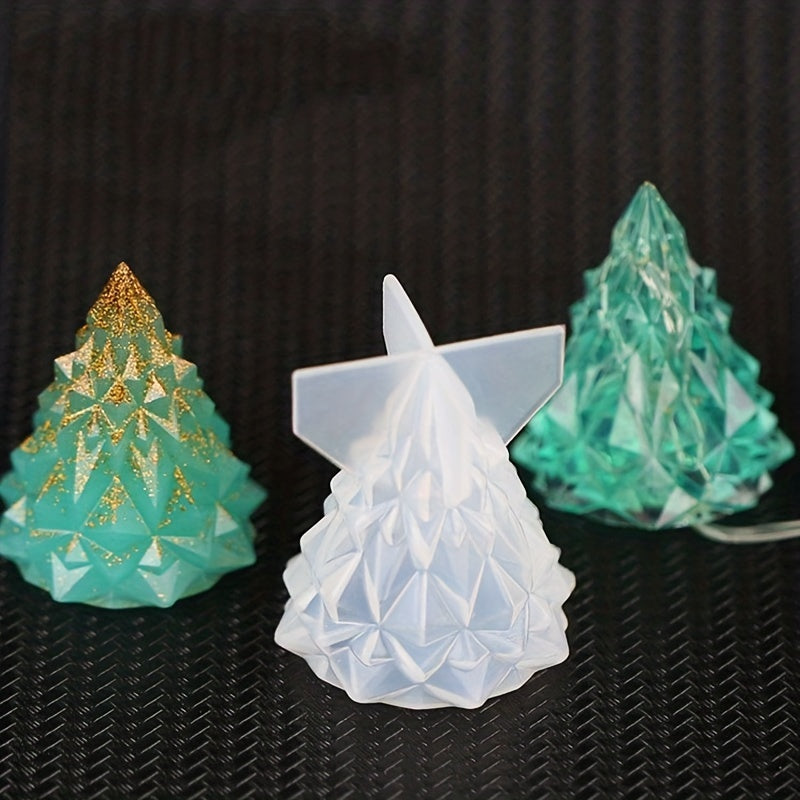 1PC 3D Christmas Tree Silicone Resin Mold Epoxy Resin Crafts Charms DIY Jewelry