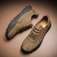 Men's Flame Pattern Hiking Shoes Outdoor Non Slip Sneakers