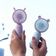 Cartoon Handheld Fan Desktop Small Fan Mini Pocket Fan Usb Charging