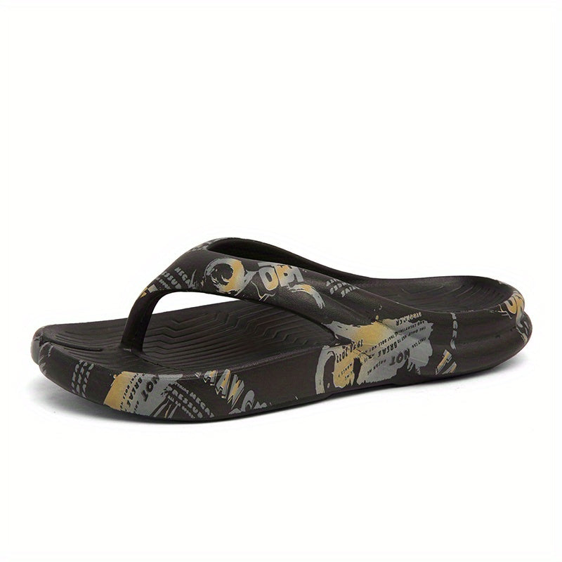 Men's Graphic Thong Sandals Non Slip Flip-flops Beach Slides