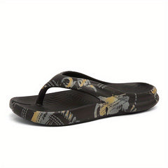 Men's Graphic Thong Sandals Non Slip Flip-flops Beach Slides