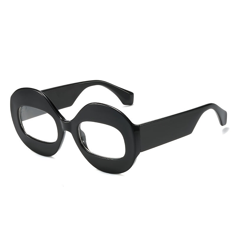 Oversized Oval Frame Sunglasses Multicolor UV400 Eye Protection