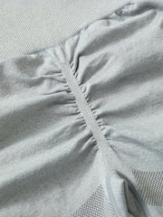 2 Pack Seamless Yoga High Stretch Shorts Sports Fitness Running Shorts