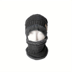 Thickened Woolen Knitted Pullover Hat Plus Velvet Autumn Winter Unisex