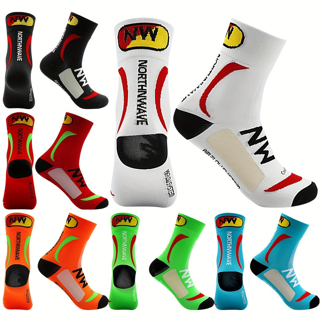 Men's Creative Pattern Sport Socks, 3 Pairs