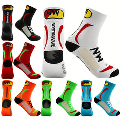 Men's Creative Pattern Sport Socks, 3 Pairs