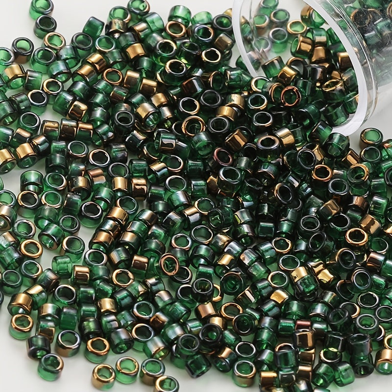 Vintage Gradient Glass Beads 1100pcs Smooth & Matte DIY Jewelry Wear-Resistant