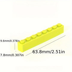 30pcs 1x8 Building Block Parts Compatible MOC 3008 for Boys and Girls Over 6