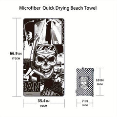 Turbo Microfiber Beach Towel Quick Drying Sand Proof Swim Towel