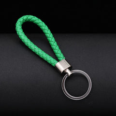 Handcrafted Faux Leather Rope Keychain