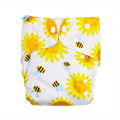 Kawaii Flowers Infant Cloth Diapers Leak Proof Diaper Pants