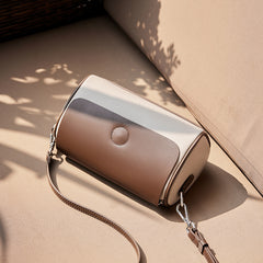Summer Women's Adjustable Crossbody Bag Beige Leather Shoulder Bag