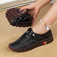 Women's Hollow Out Lace Up Sneakers Soft Sole Shoes