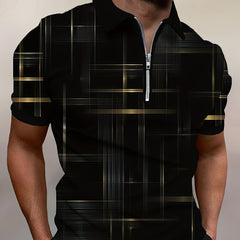 Men's Plaid Shirt Zipper Summer