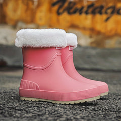 Women's Waterproof Warm Rain Boots Non Slip Outdoor Short Boots