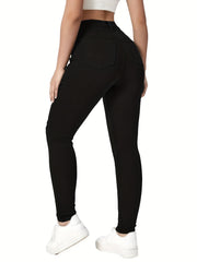 High Stretch Skinny Jeans Distressed Denim Pants