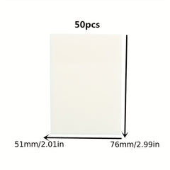 50PCS Transparent Sticky Notes Set Clear Self Stick Notes Waterproof Memo Pads