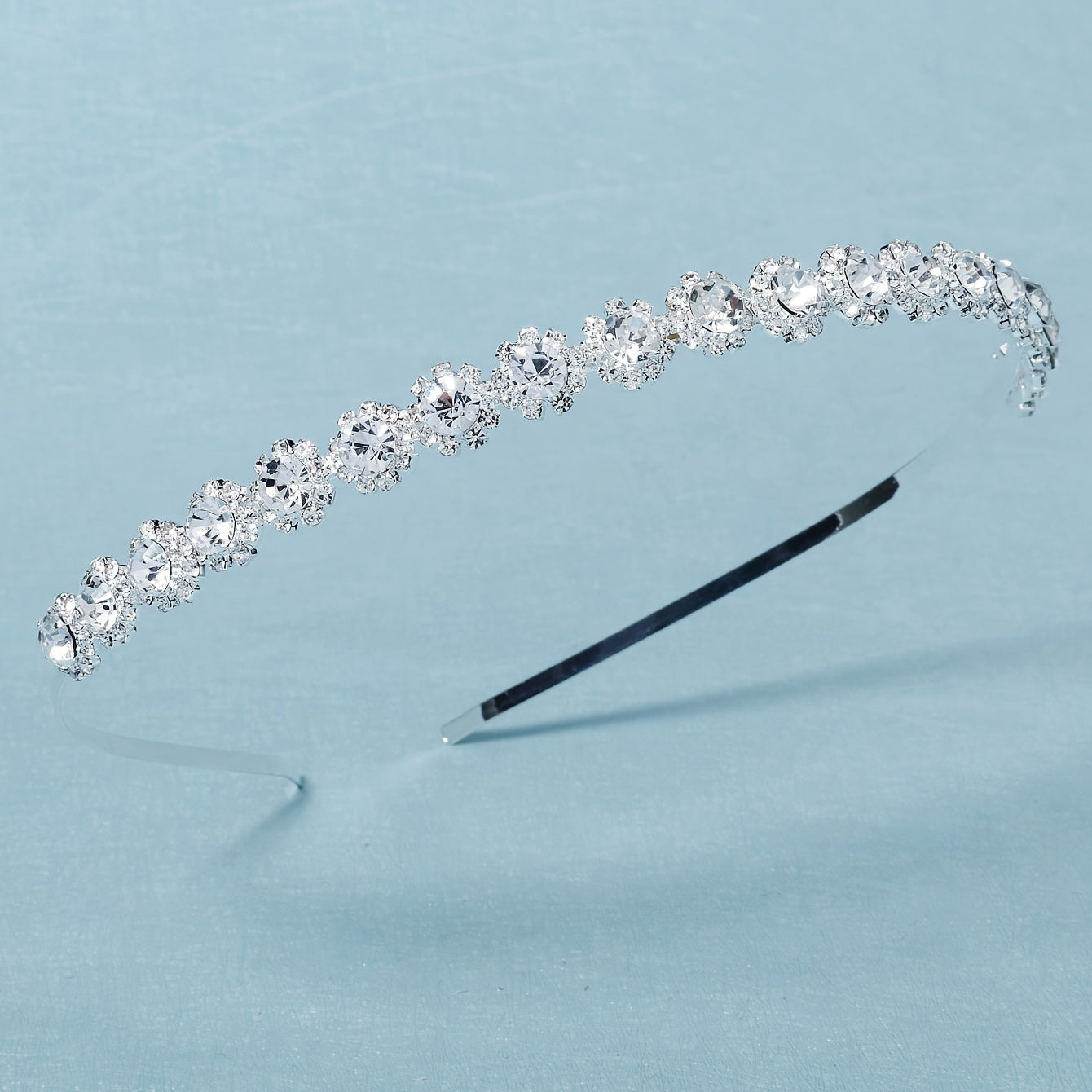 Crystal Rhinestone Silvery Hairband Headband Princess Tiara
