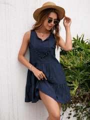 Mori Kei Sleeveless Loose Dress Casual Vacation Spring Summer