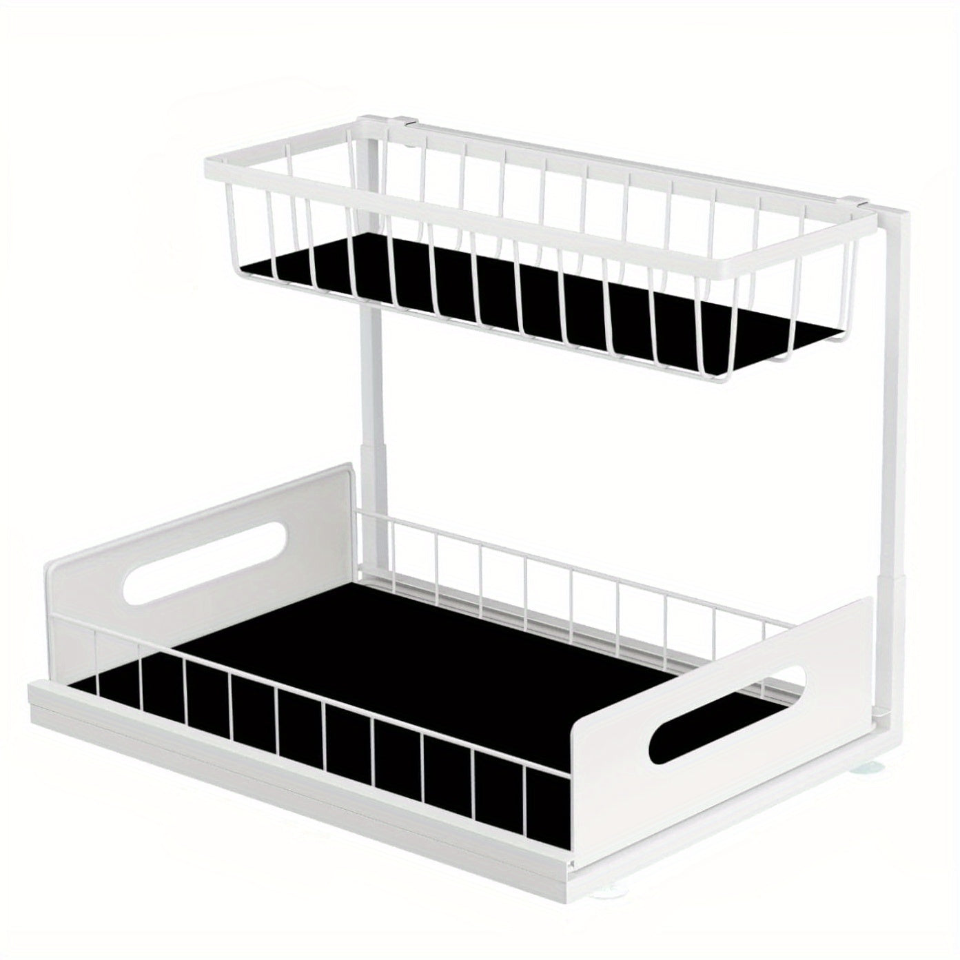 2 Tier Sliding Cabinet Basket Organizer