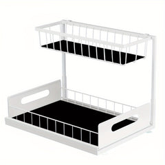 2 Tier Sliding Cabinet Basket Organizer