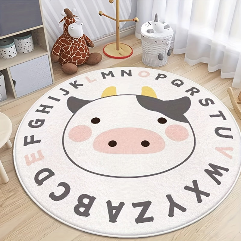 Kids Cartoon Carpet Soft Wool Crawling Mat