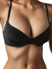 Lace Push Up Bra with Scallop Trim
