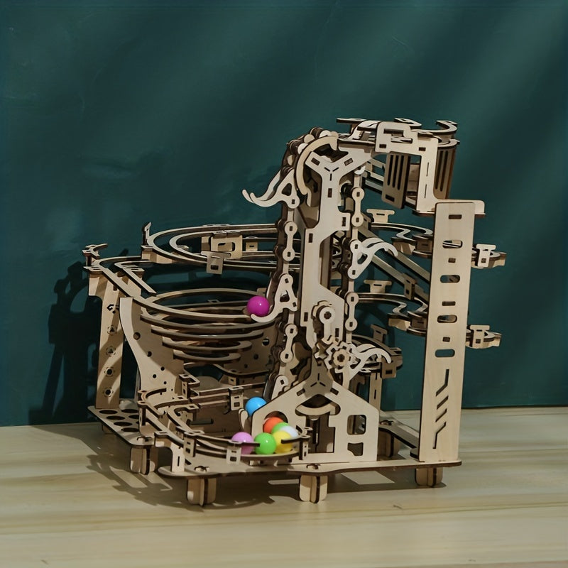 Time and Space Tunnel Rolling Ball 3D Stereo Wooden Puzzle Educational Toy