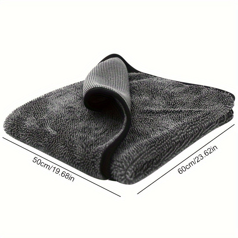 1pc Microfiber Car Drying Cloths Grey