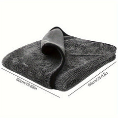 1pc Microfiber Car Drying Cloths Grey