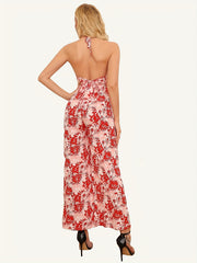 Floral Wide Leg Boho Jumpsuit for Women