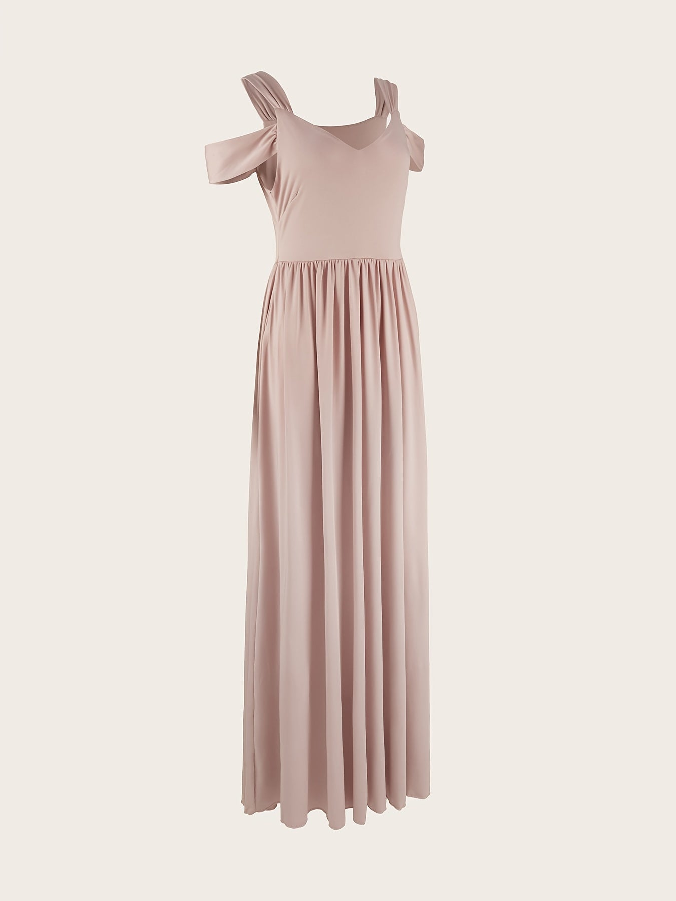 Sexy Off Shoulder Slit Dress Casual Suspender Solid