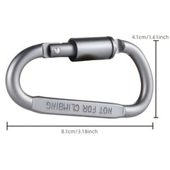 D-Shaped Aluminum Alloy Carabiner Snap Hook for Outdoor Activities