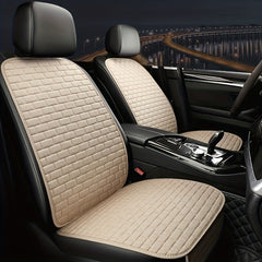 Universal Size Flax Linen Car Seat Cover Set