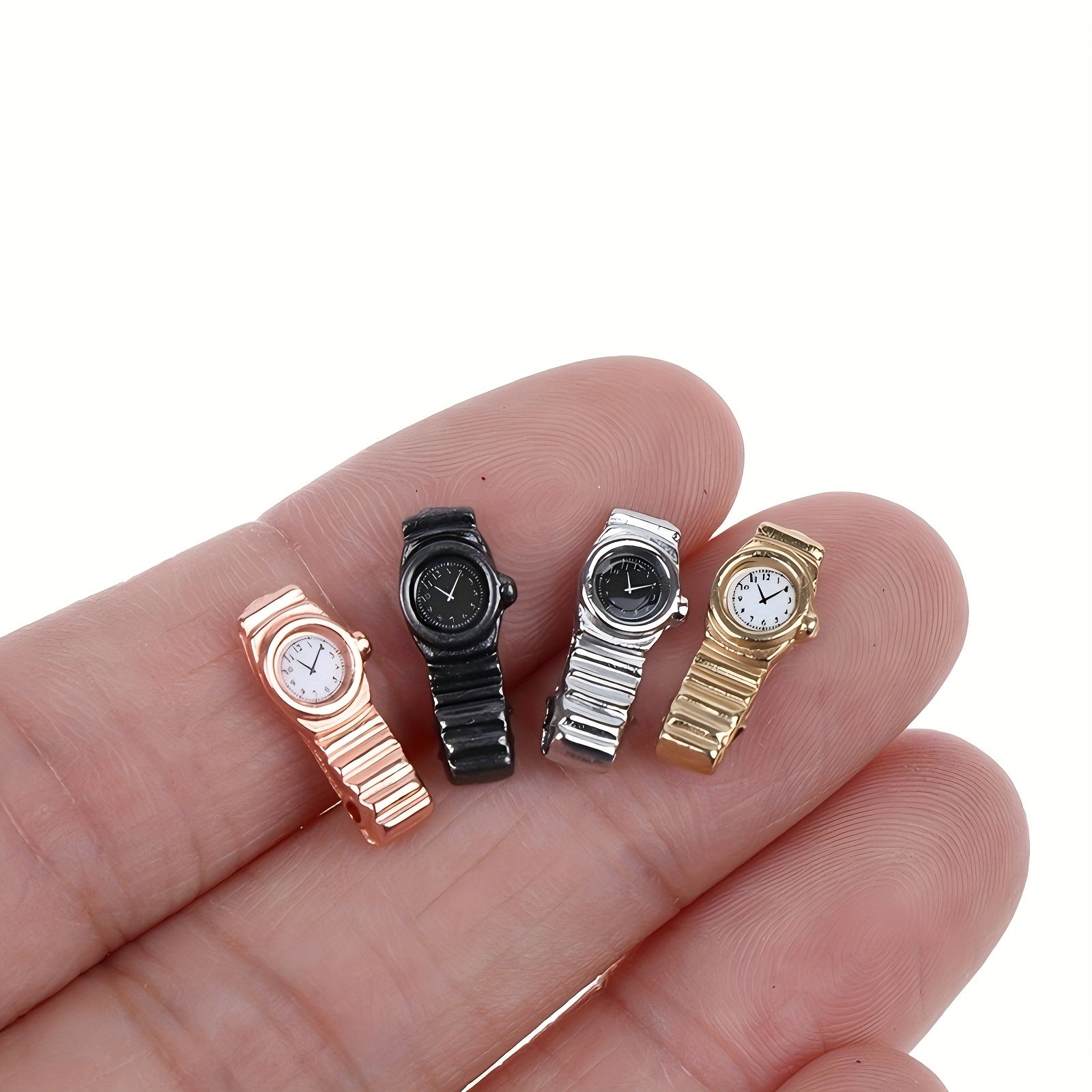 Mini Metal Watch Set for Dollhouse Decor