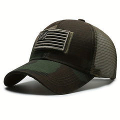 American Flag Camouflage Embroidered Baseball Cap Men's Outdoor Hat