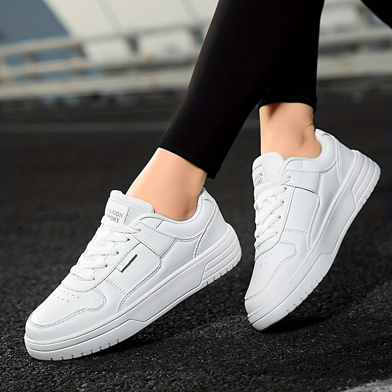 Women's Lace Up Skate Shoes Lightweight Comfortable Outdoor Sneakers