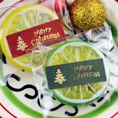 Festive Christmas Tree Red & Green Gift Stickers - Set of 50