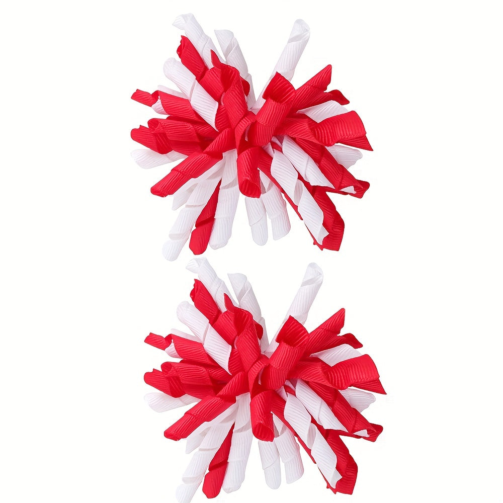 Kids Hair Clip Set Ball Flower Rainbow Two Tone Hair Clip