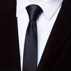 Men's Solid Necktie Pre-tied Wedding Party Necktie